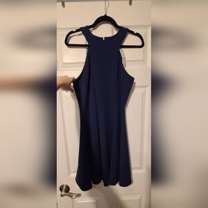 Chic Sleeveless Navy Dress